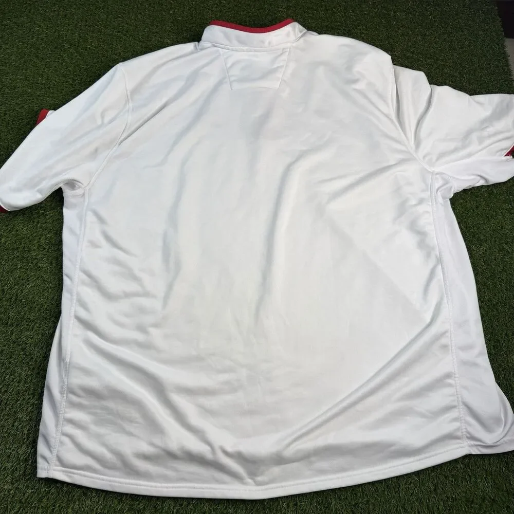 Adidas Miami Ohio RedHawks 1/2 Zip Warm Up Shirt Men’s 4XLT White Climalite Y2K